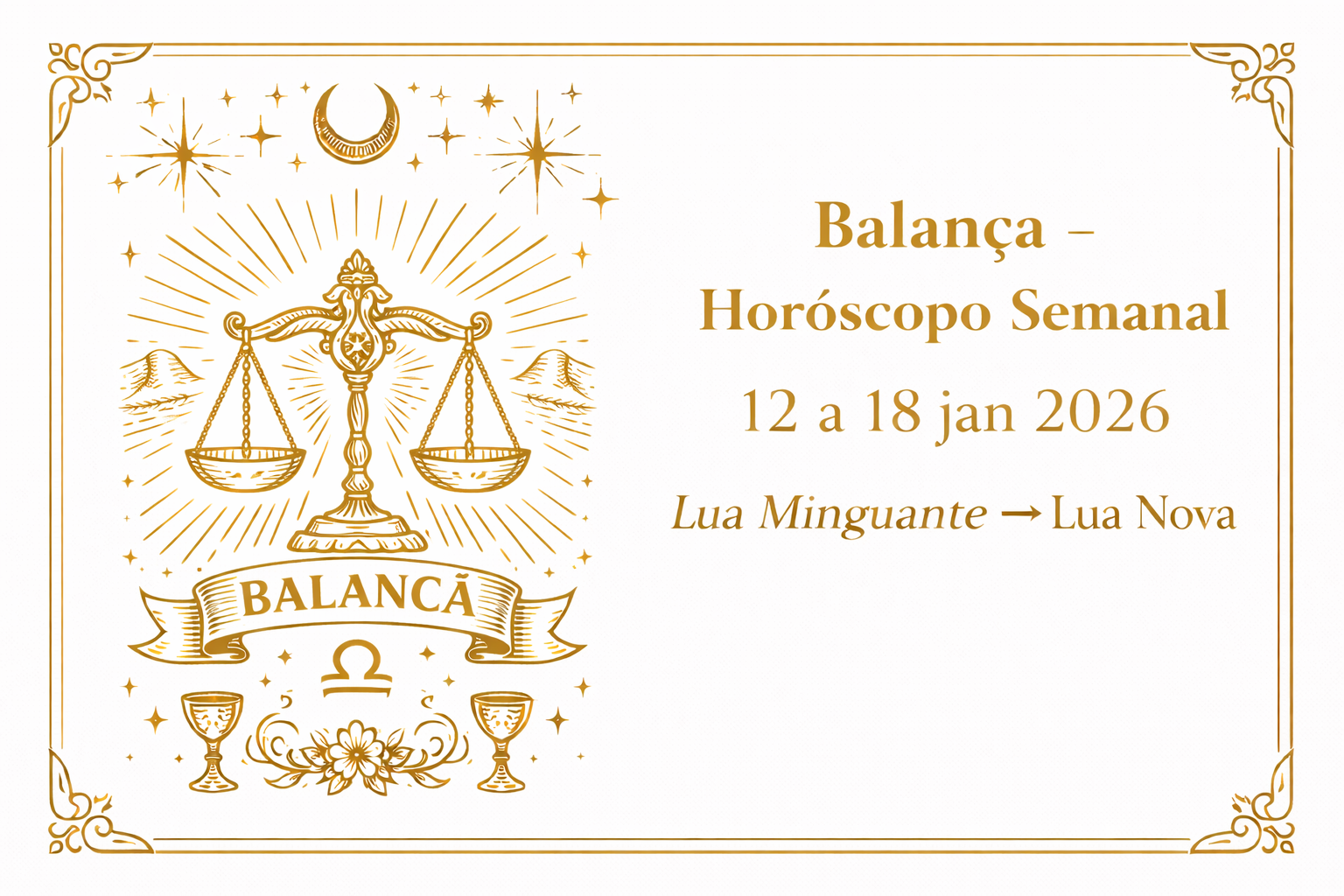 Balança (Sol ou Ascendente) — 12 a 18 de Janeiro de 2026
