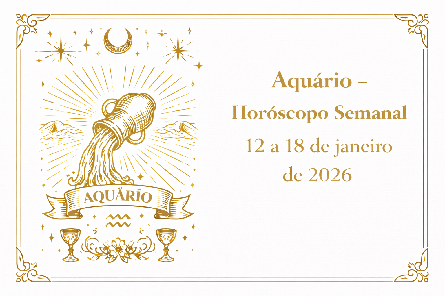 Aquário (Sol ou Ascendente) — 12 a 18 de Janeiro de 2026
