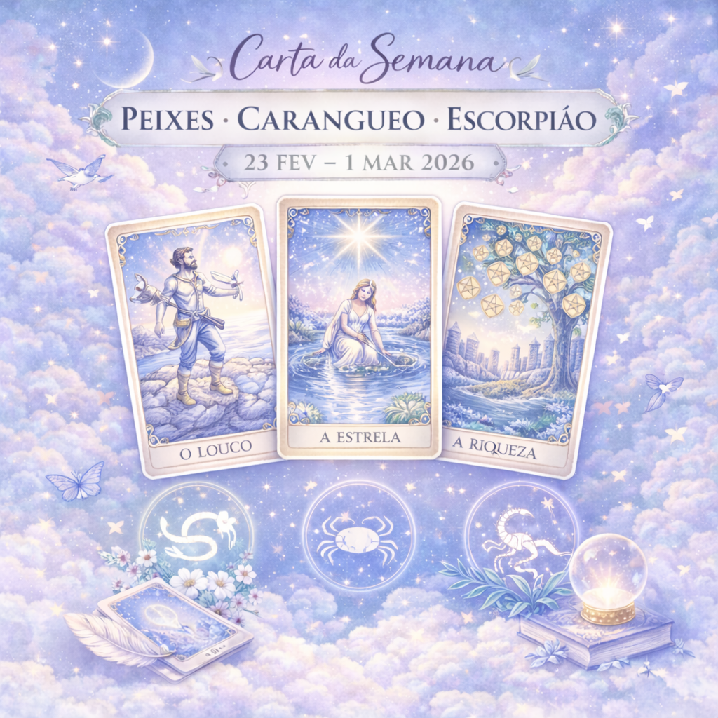 Carta da Semana para Peixes, Caranguejo e Escorpião (23 de fevereiro a 1 de março de 2026)