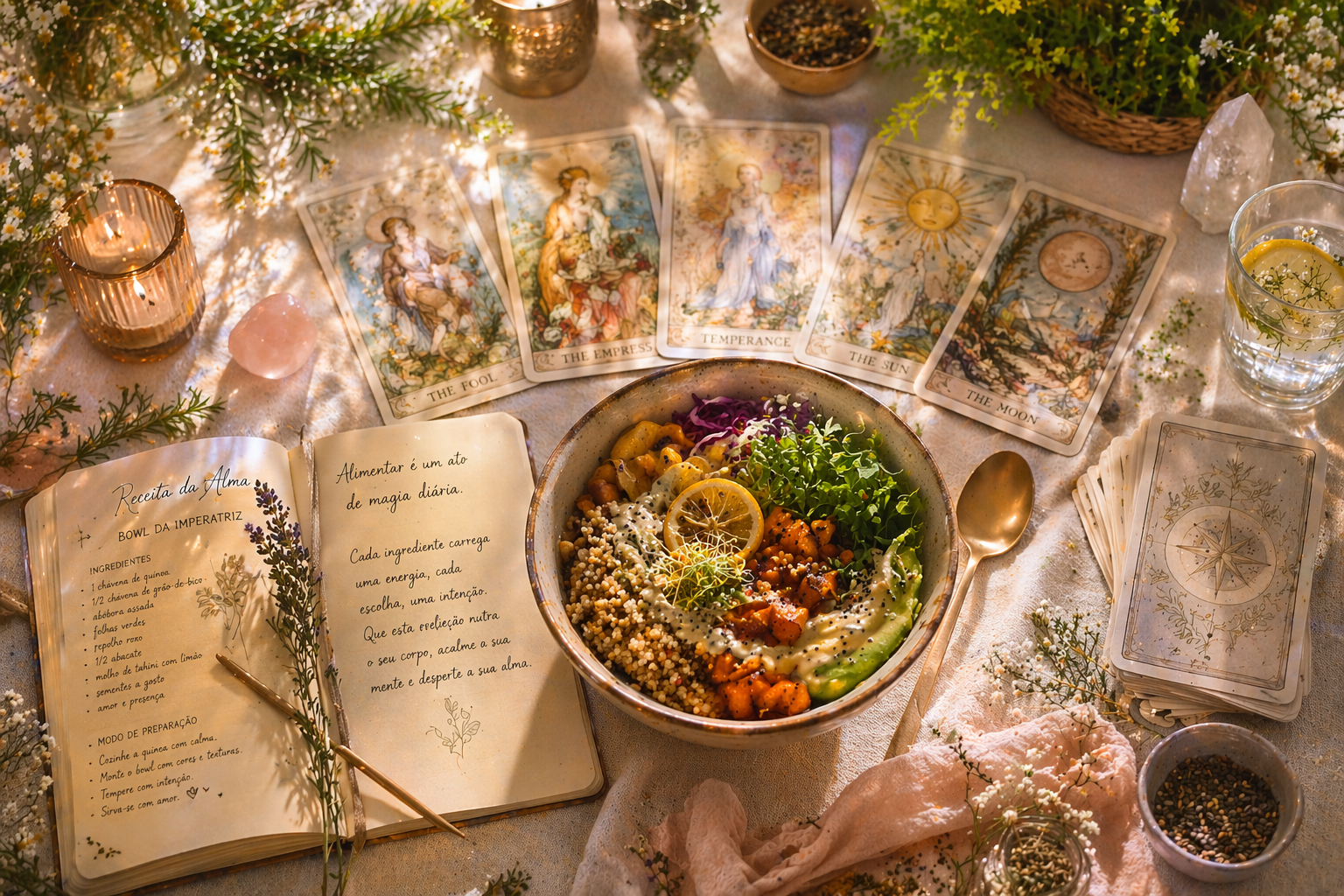 Alimentação, receitas e Arcanos Maiores: o simbolismo do tarot na nutrição e na cozinha