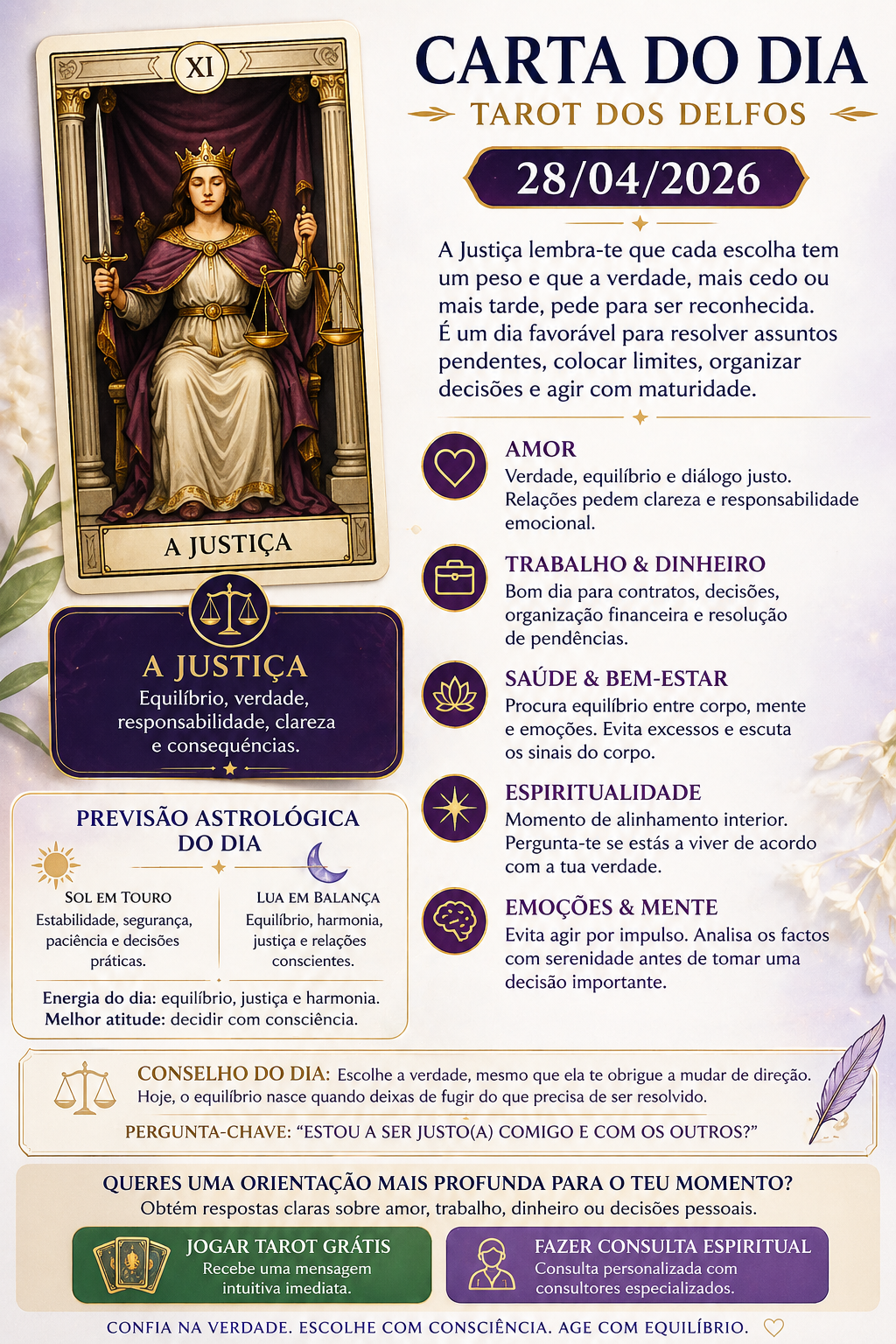 Carta do dia 28 de Abril 2026